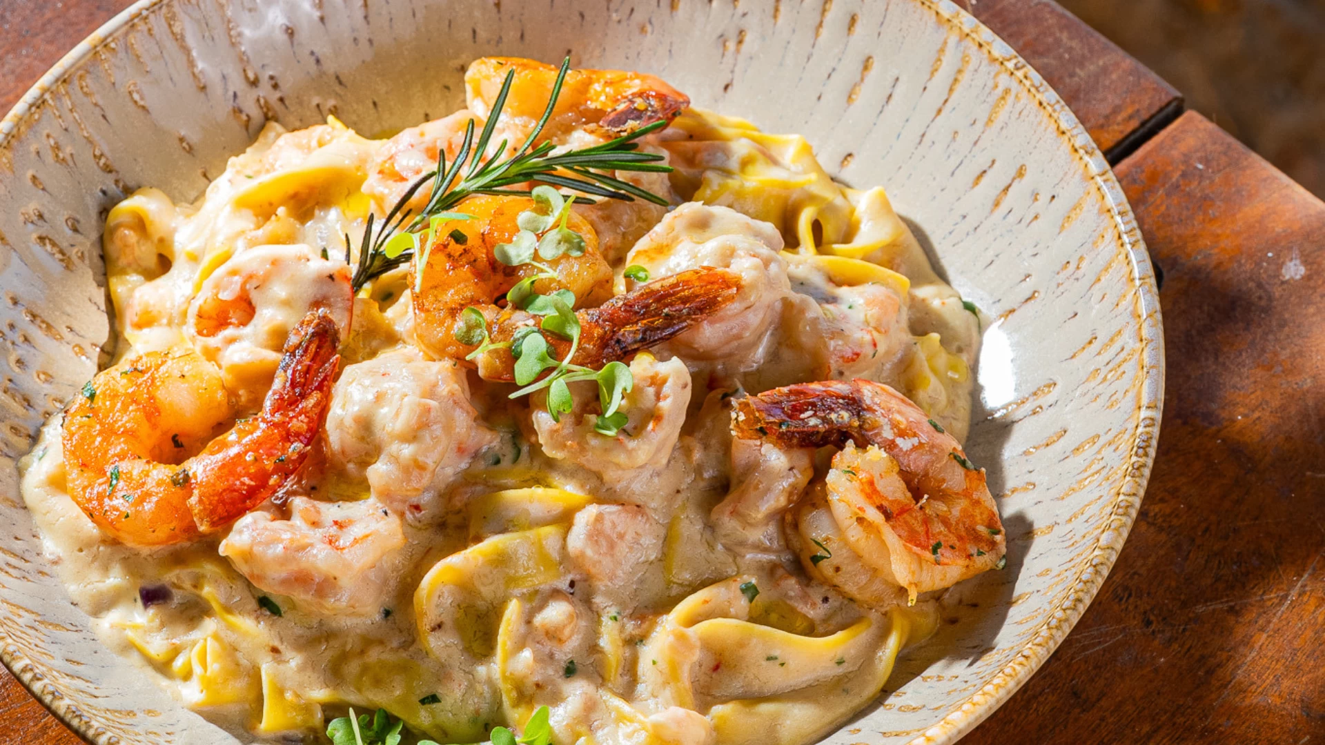 Linguine com Camarão