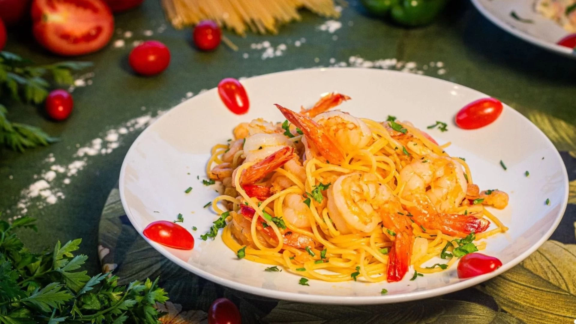 Spaguetti com Camarão