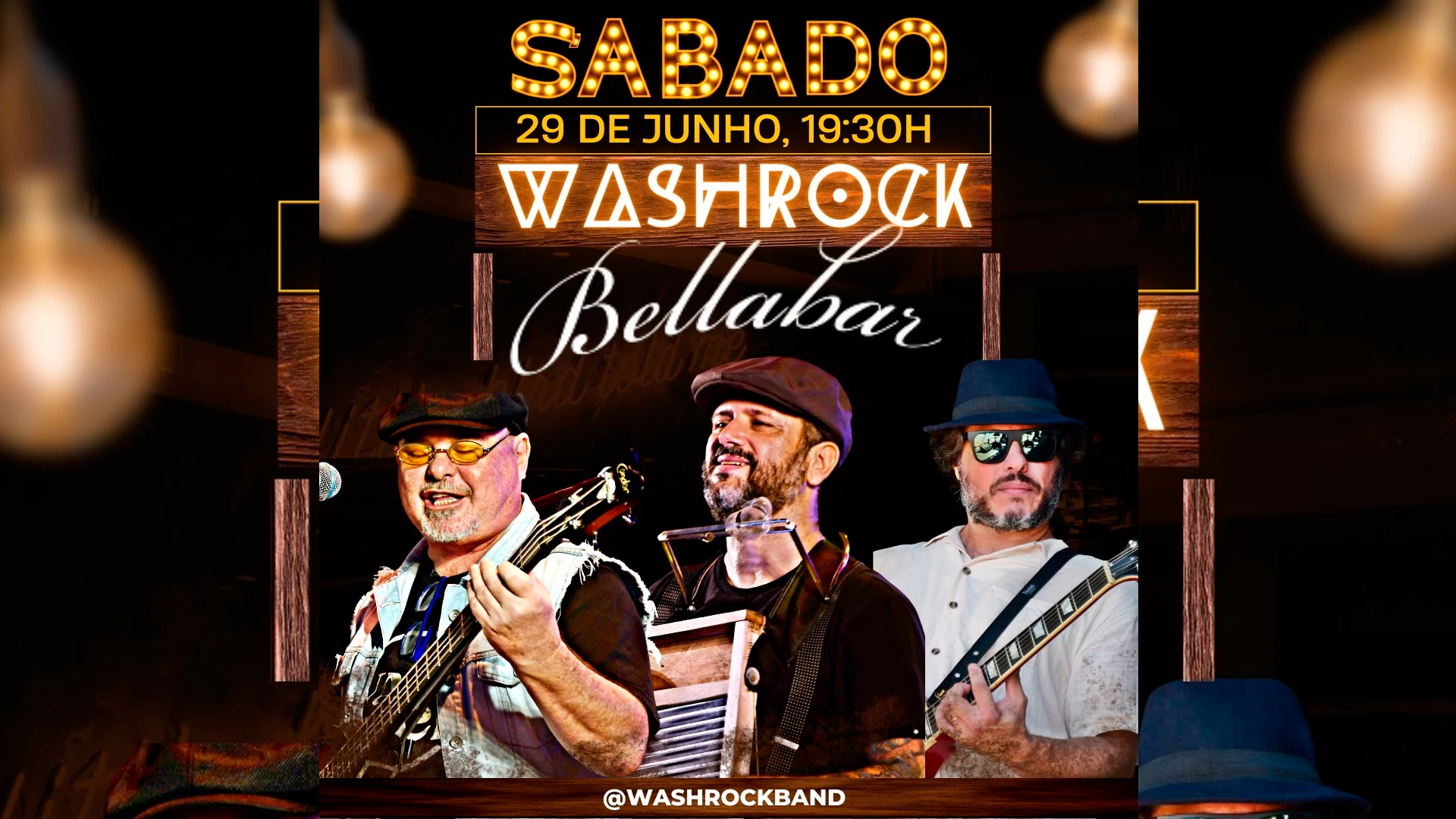 Wash Rock ao vivo!