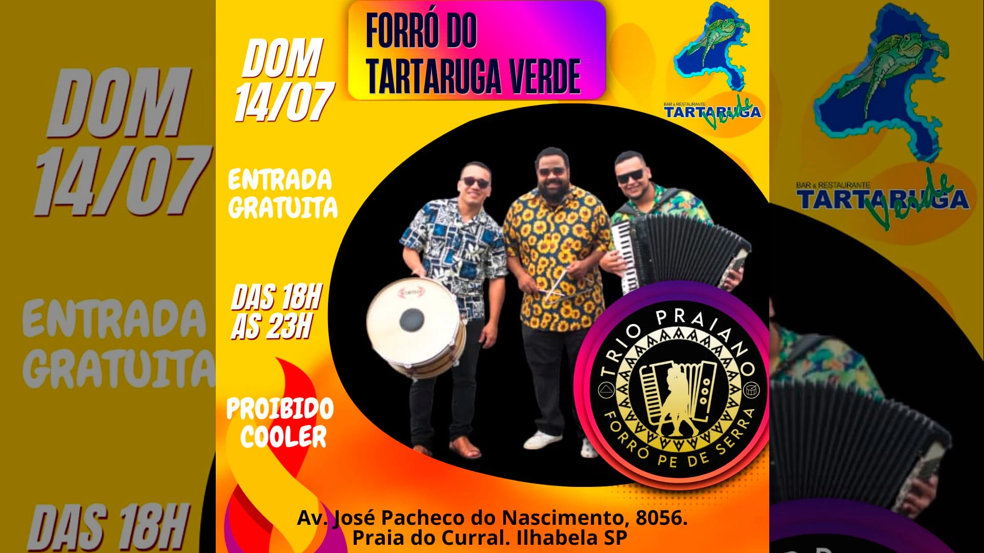 Trio Praiano no Tartaruga Verde
