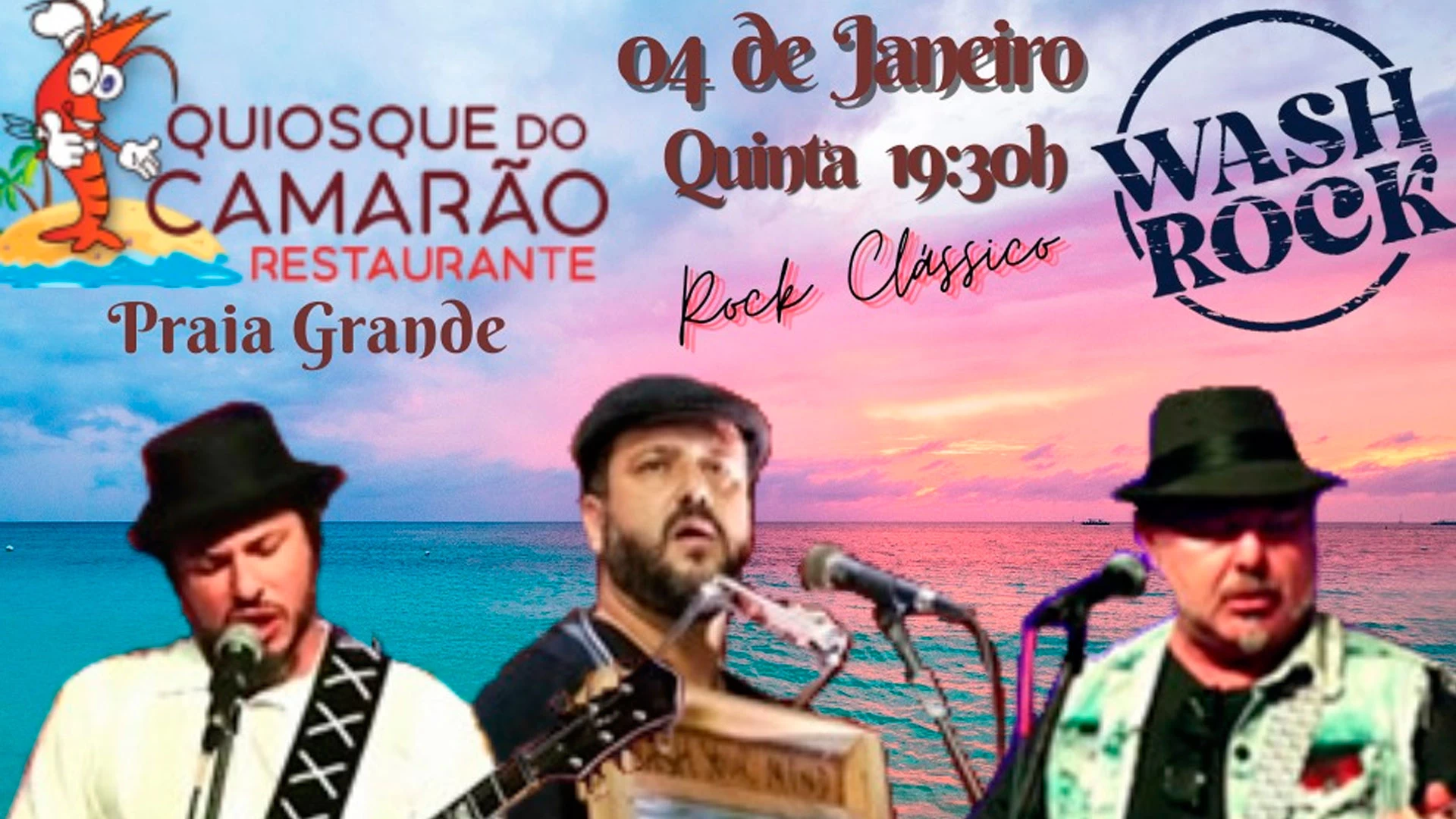 Wash Rock ao vivo!