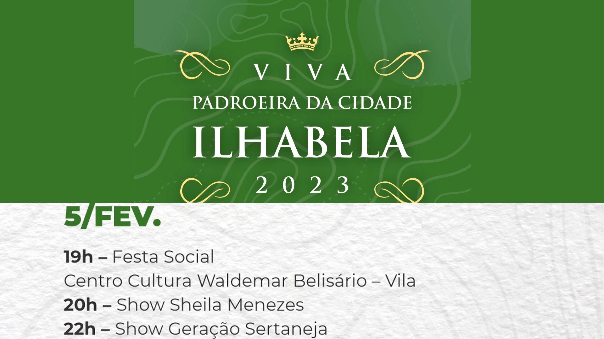 Dia da Padroeira - Programação 05/02