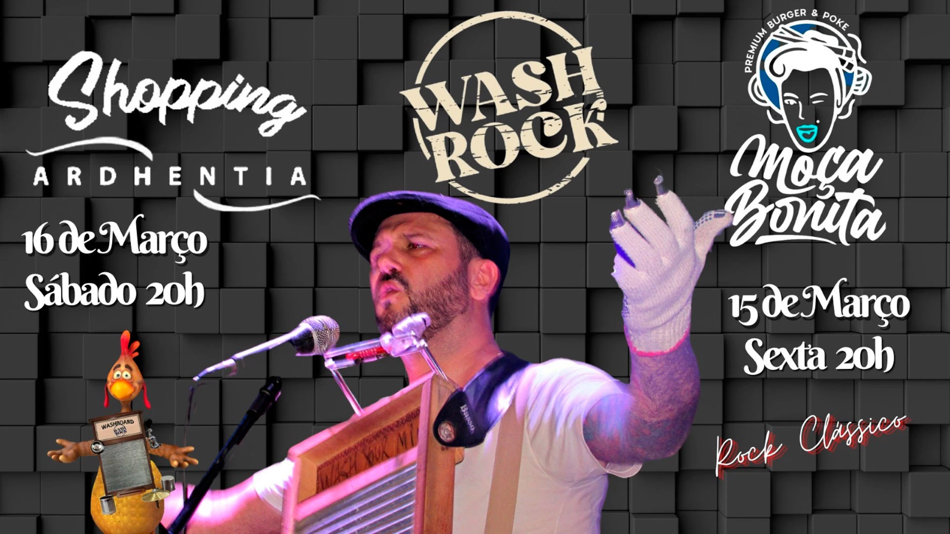 Wash Rock ao vivo!