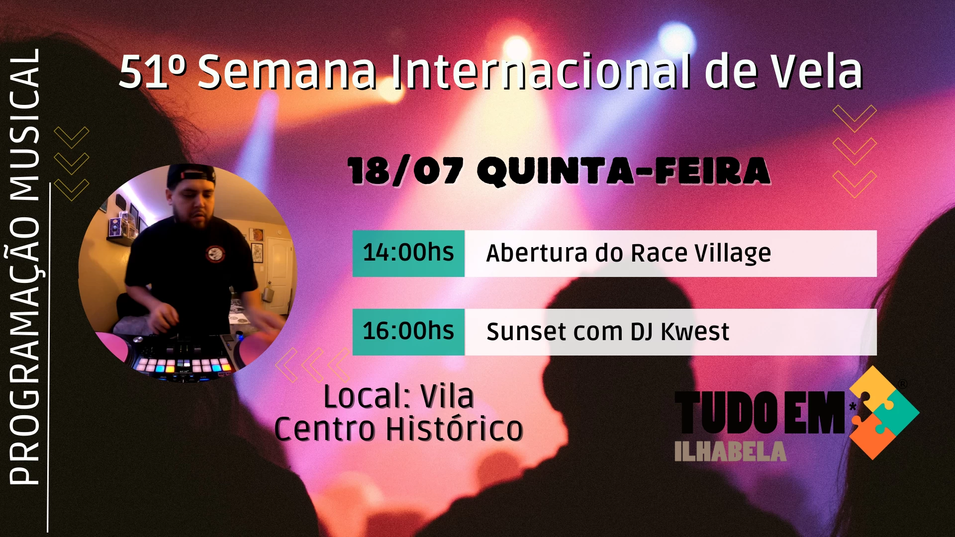 Programação Musical Semana de Vela