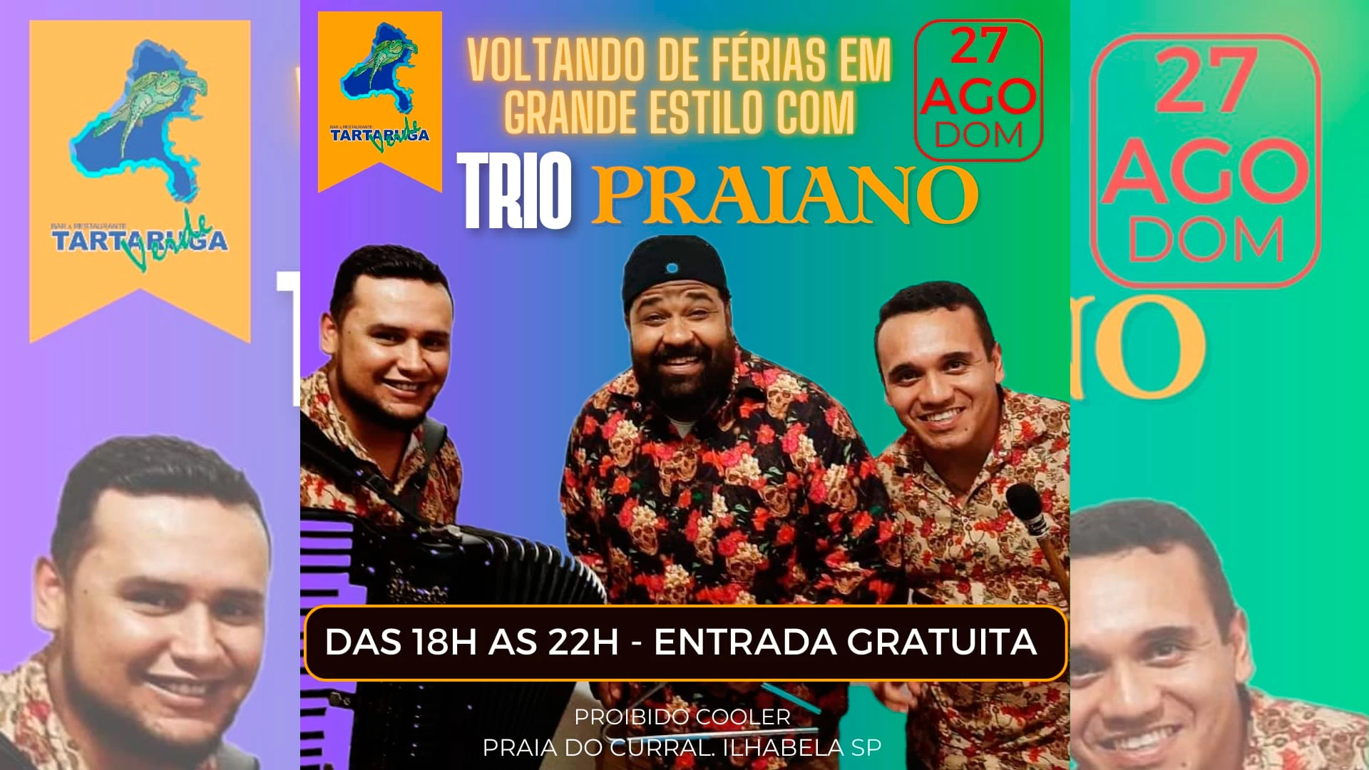 Trio Praiano no Tartaruga Verde!