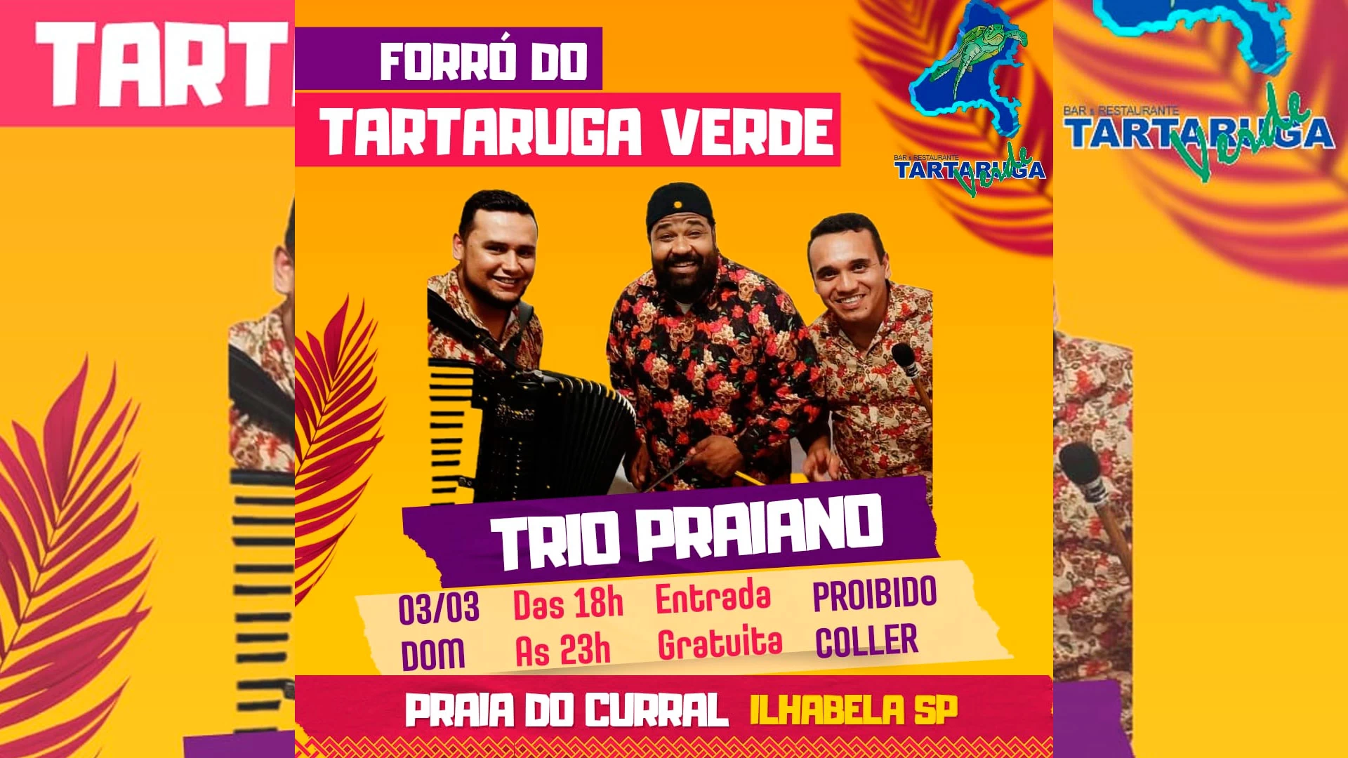 Trio Praiano no Tartaruga Verde!