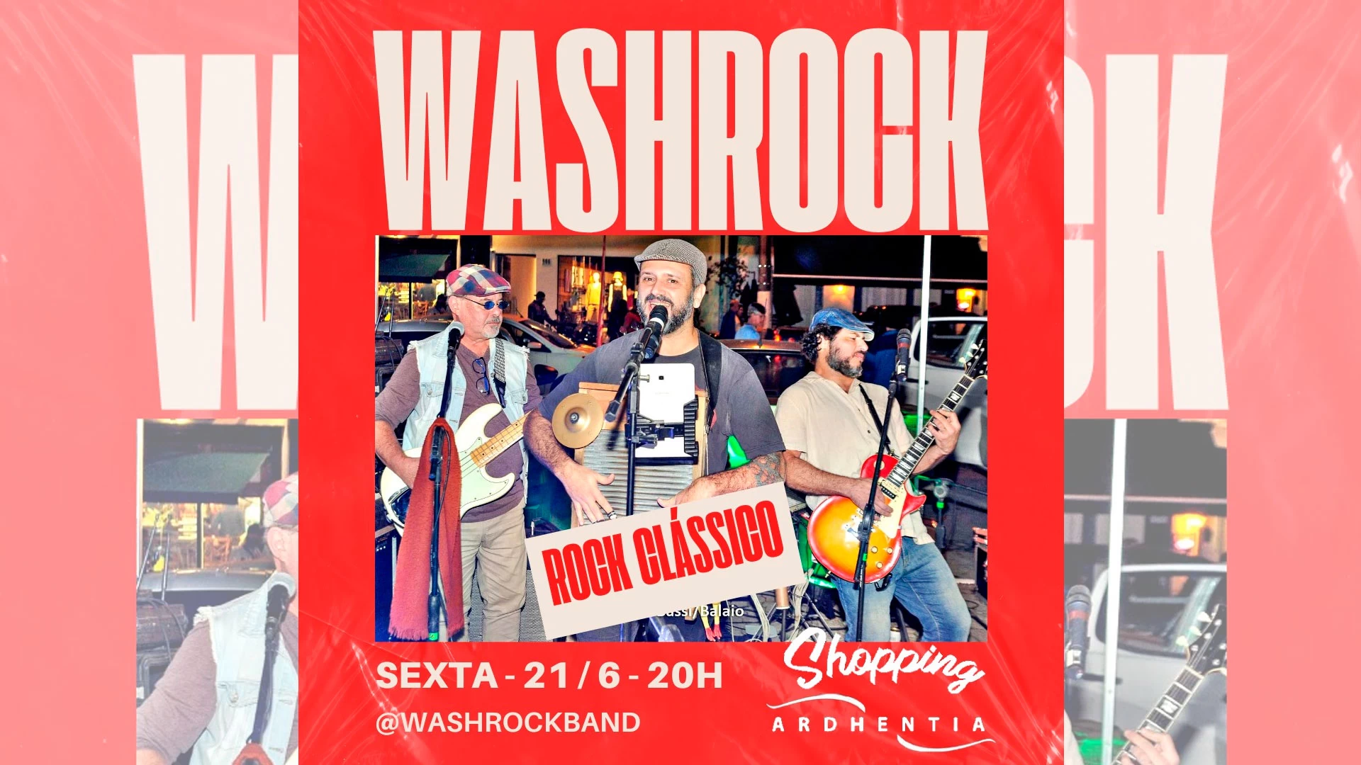 Wash Rock ao vivo!