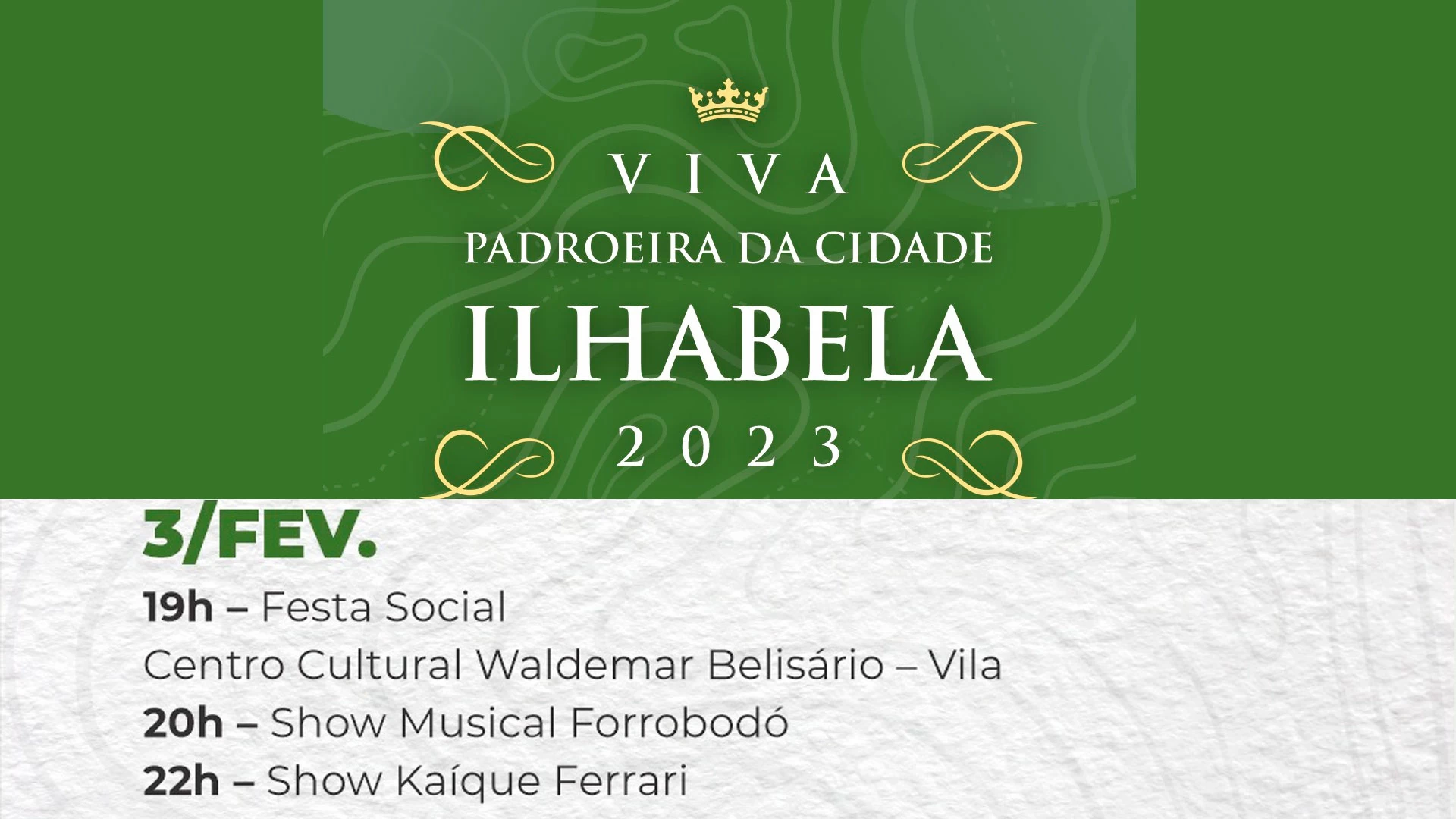 Dia da Padroeira - Programação 03/02