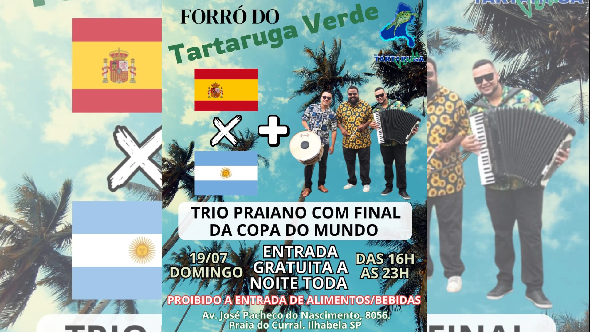 Trio Praiano no Tartaruga Verde