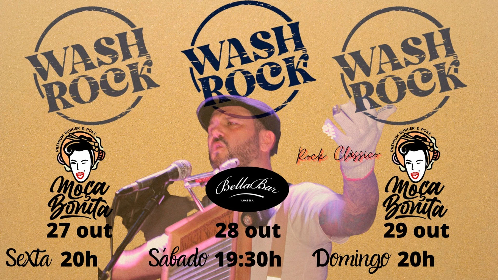 Wash Rock ao vivo!