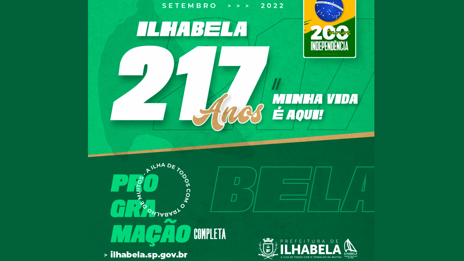 Programação Ilhabela 217 Anos