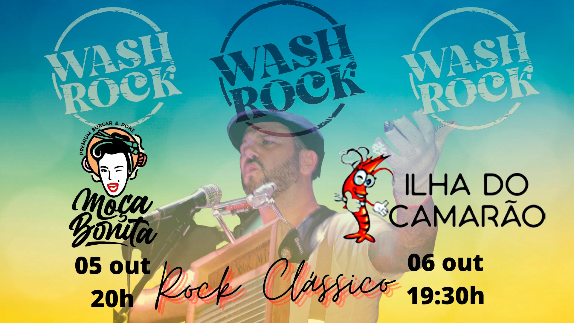 Wash Rock ao vivo!