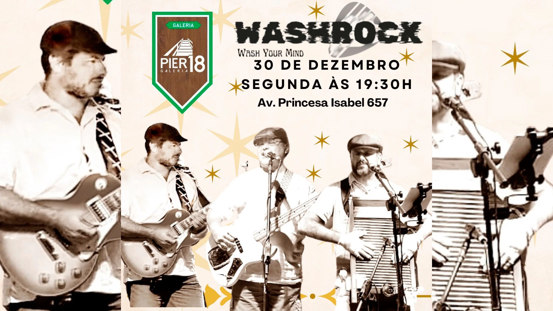 Wash Rock ao vivo!