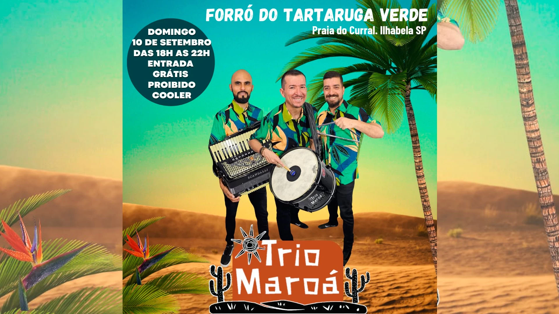 Trio Maroá no Tartaruga Verde!