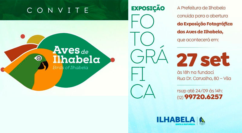 Exposição Fotográfica “Aves de Ilhabela”