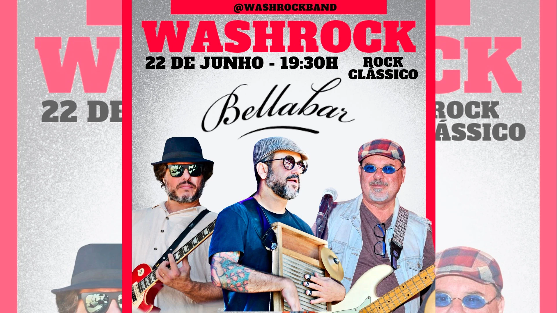 Wash Rock ao vivo!