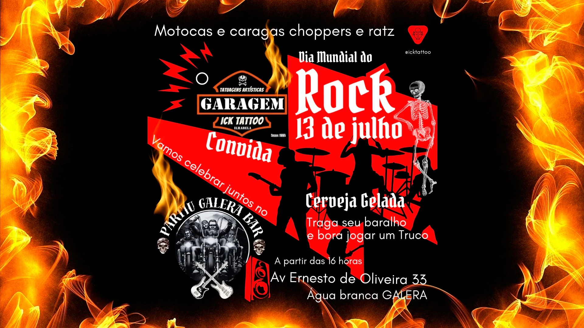 Dia Mundial do Rock Partiu Galera Bar 