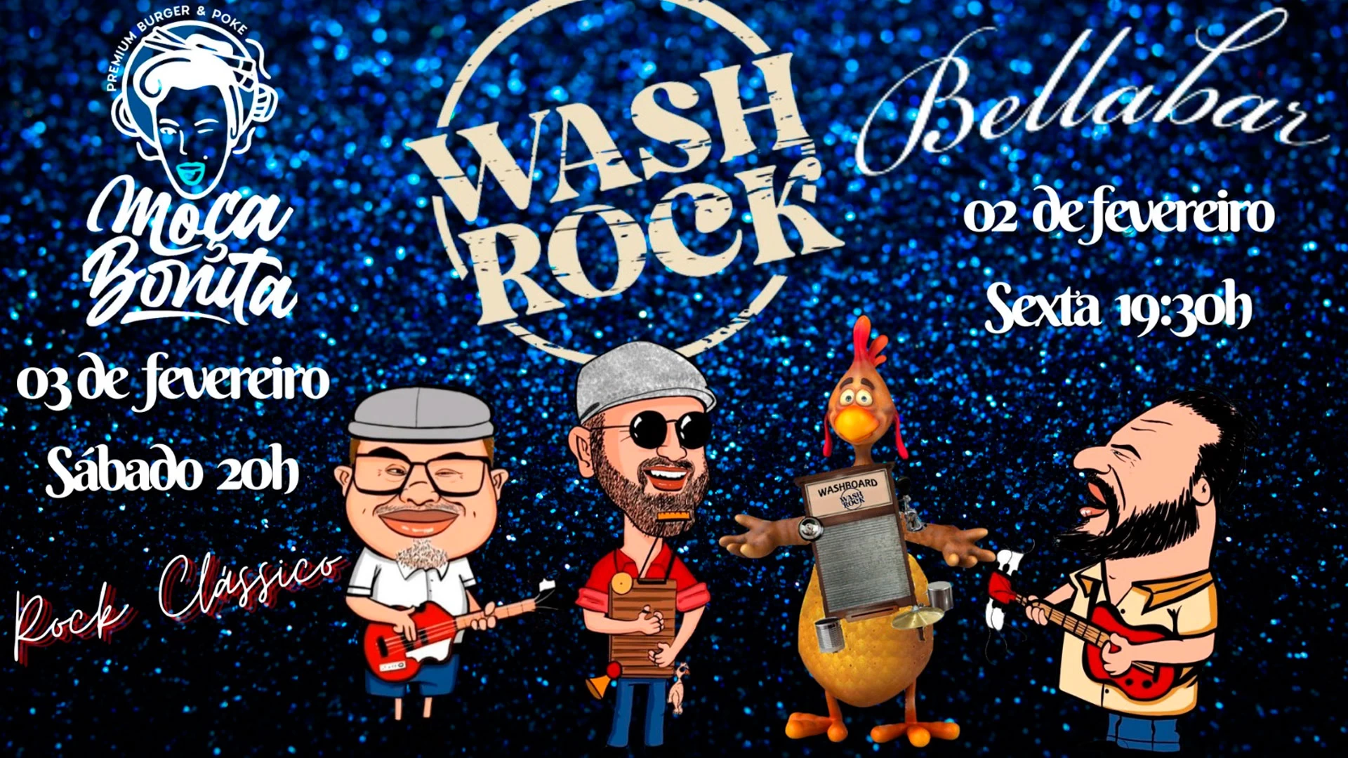 Wash Rock ao vivo!