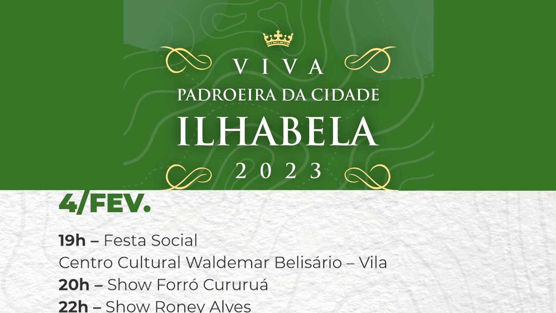 Dia da Padroeira - Programação 04/02