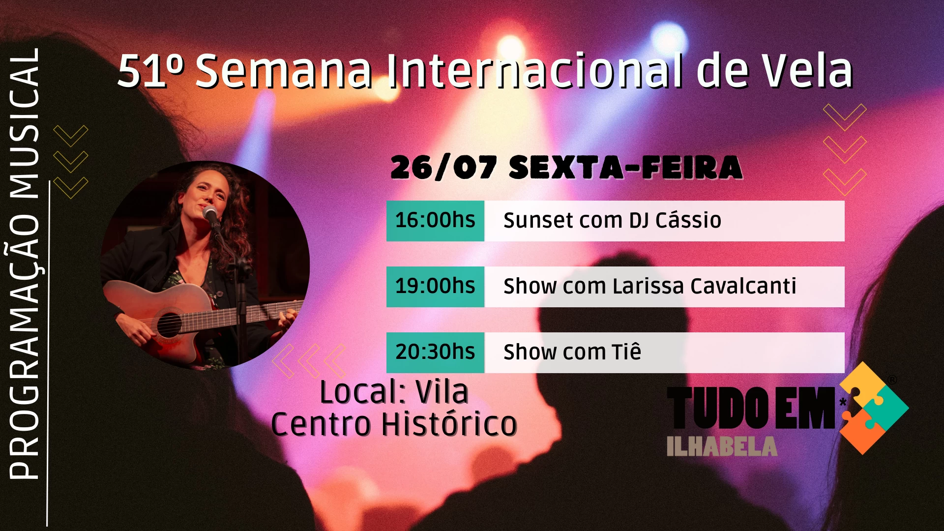 Programação Musical Semana de Vela