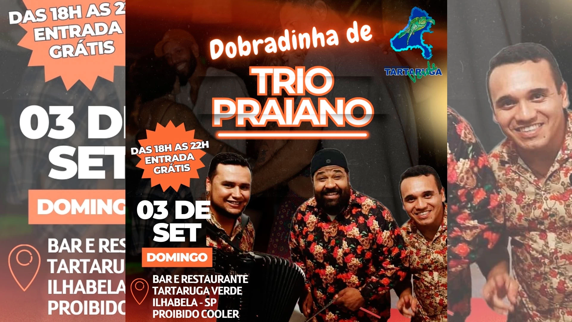 Trio Praiano no Tartaruga Verde!