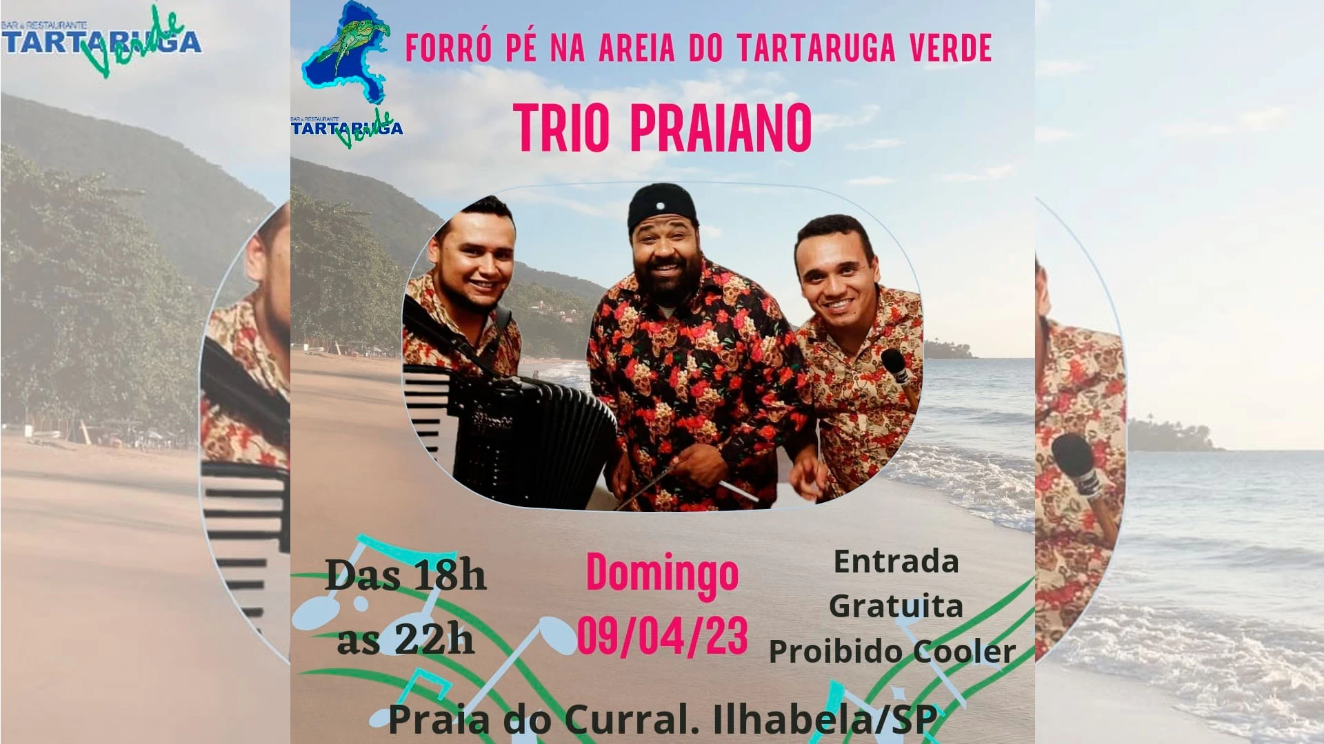 Trio Praiano no Tartaruga Verde