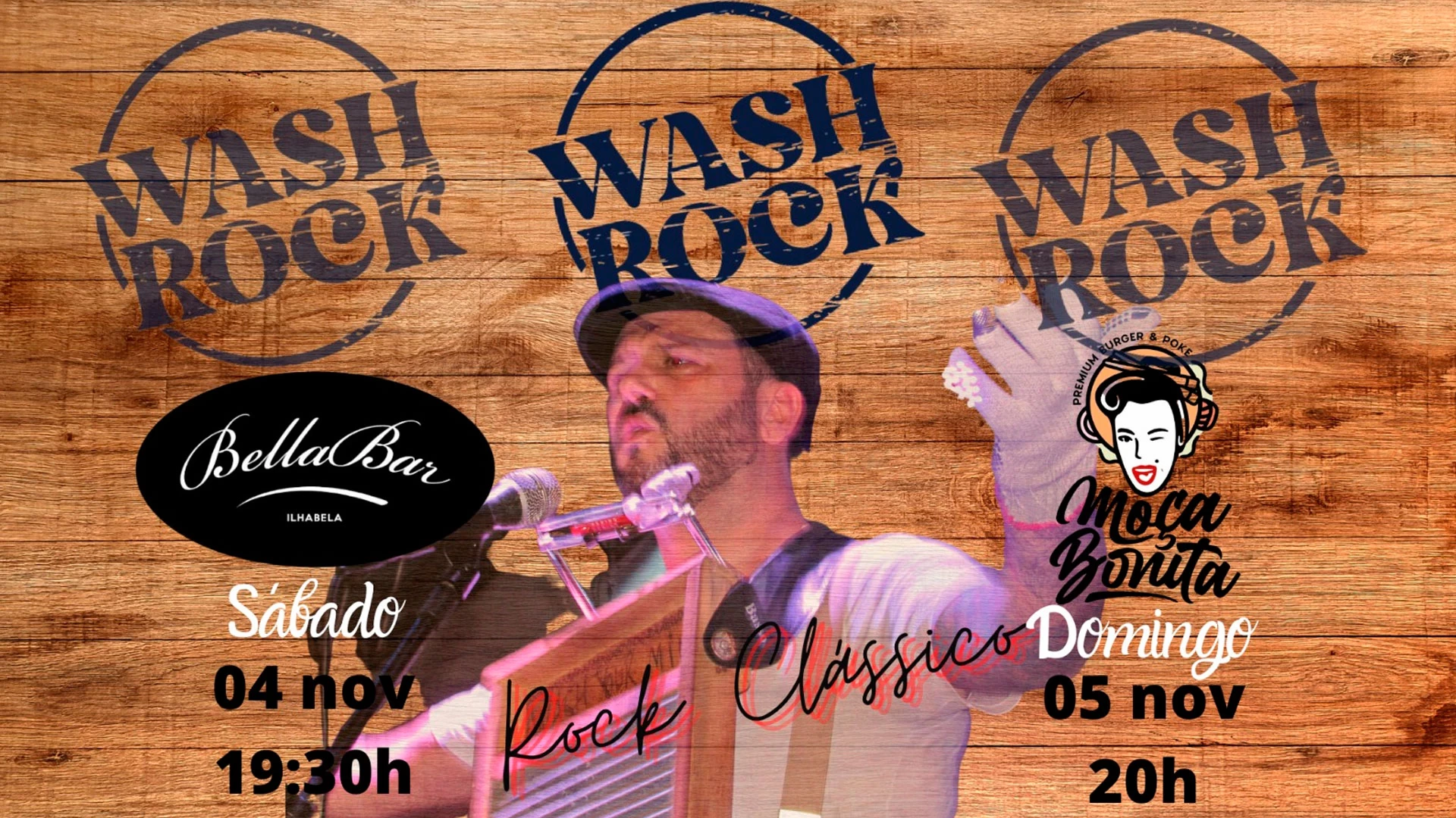 Wash Rock ao vivo!