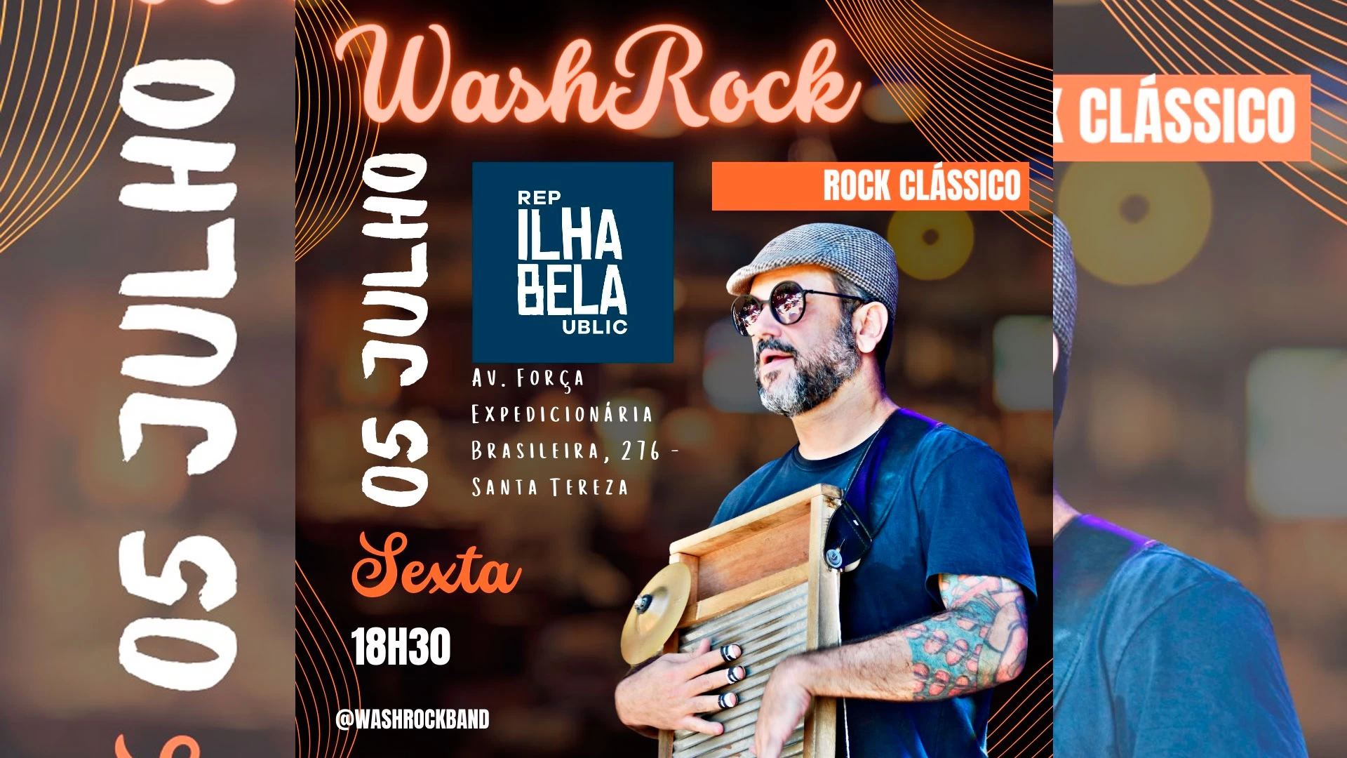 Wash Rock ao vivo!