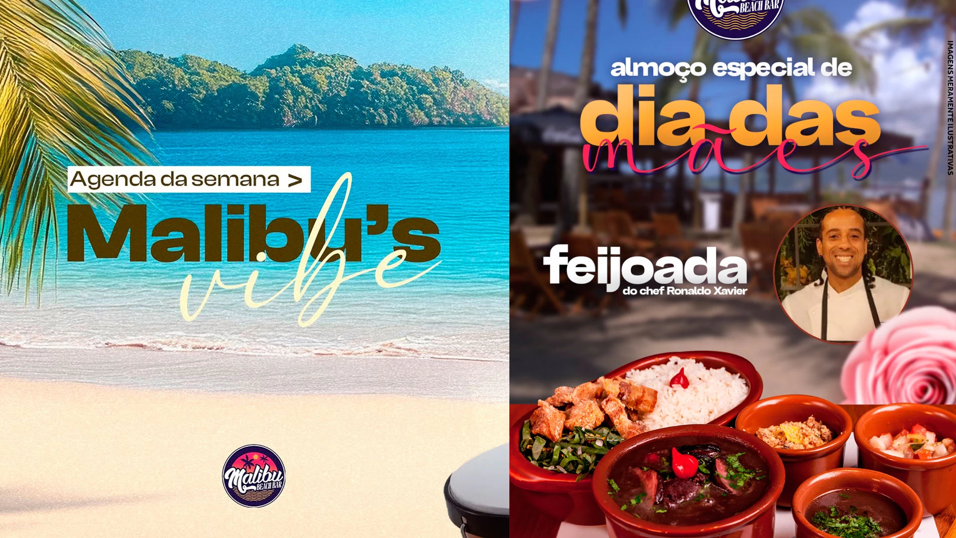 Almoço Especial Dia das Mães no Malibu