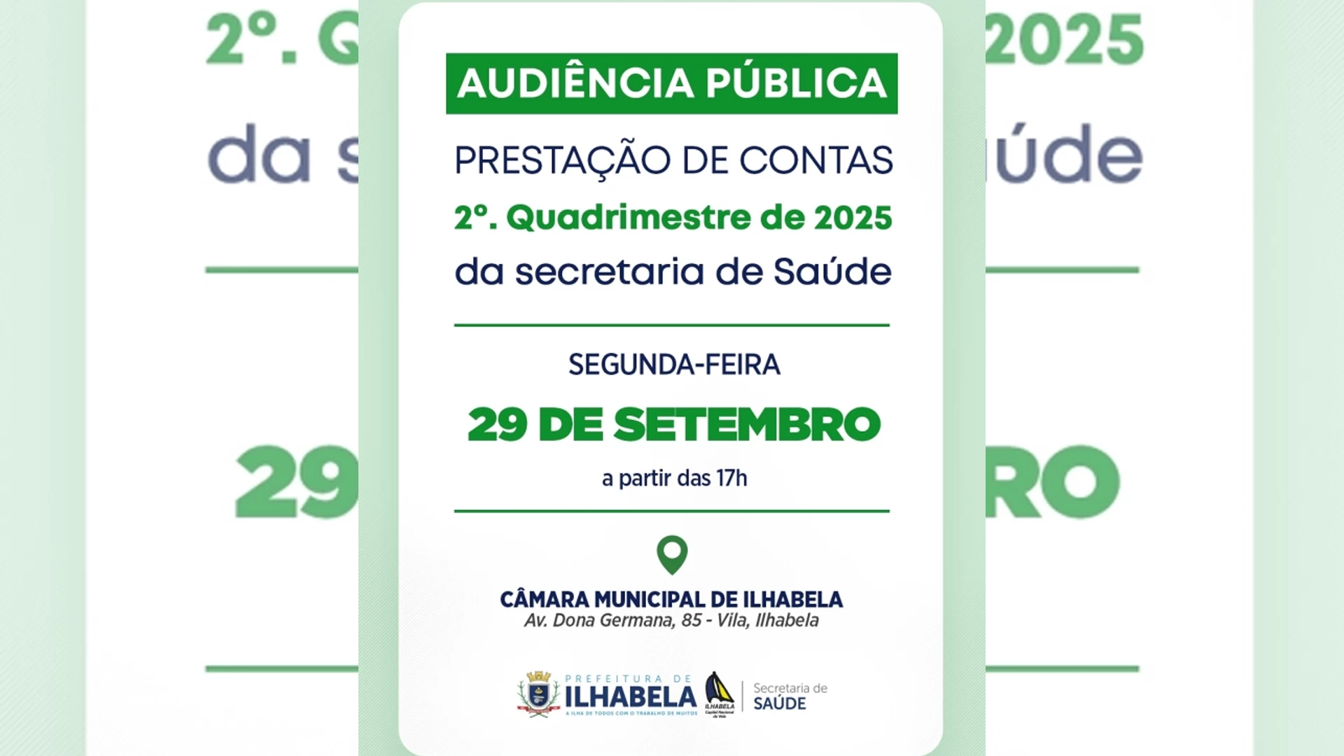 Audiência Pública de prestação de contas
