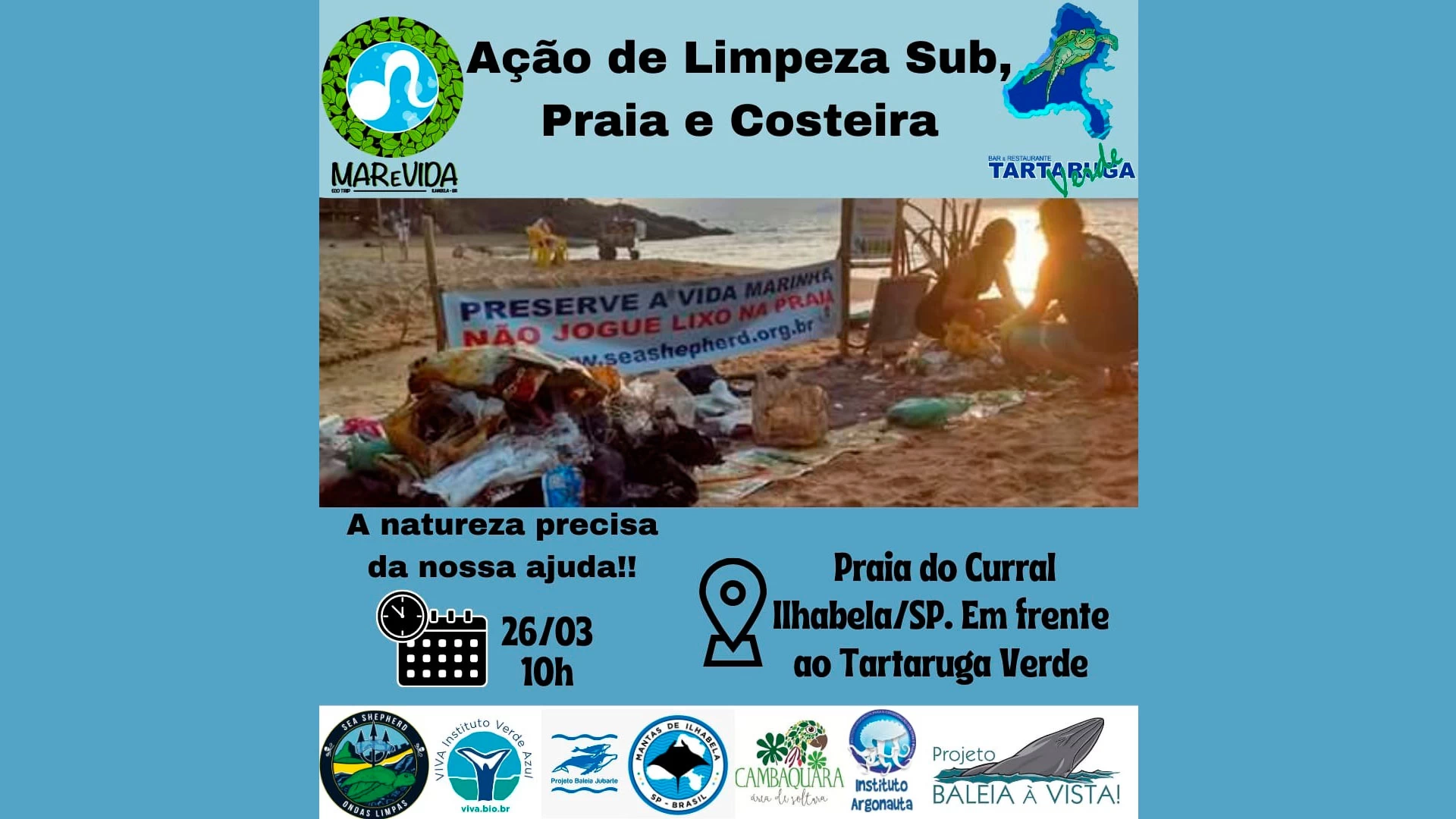 Ação de Limpeza Sub, Praia e Costeira
