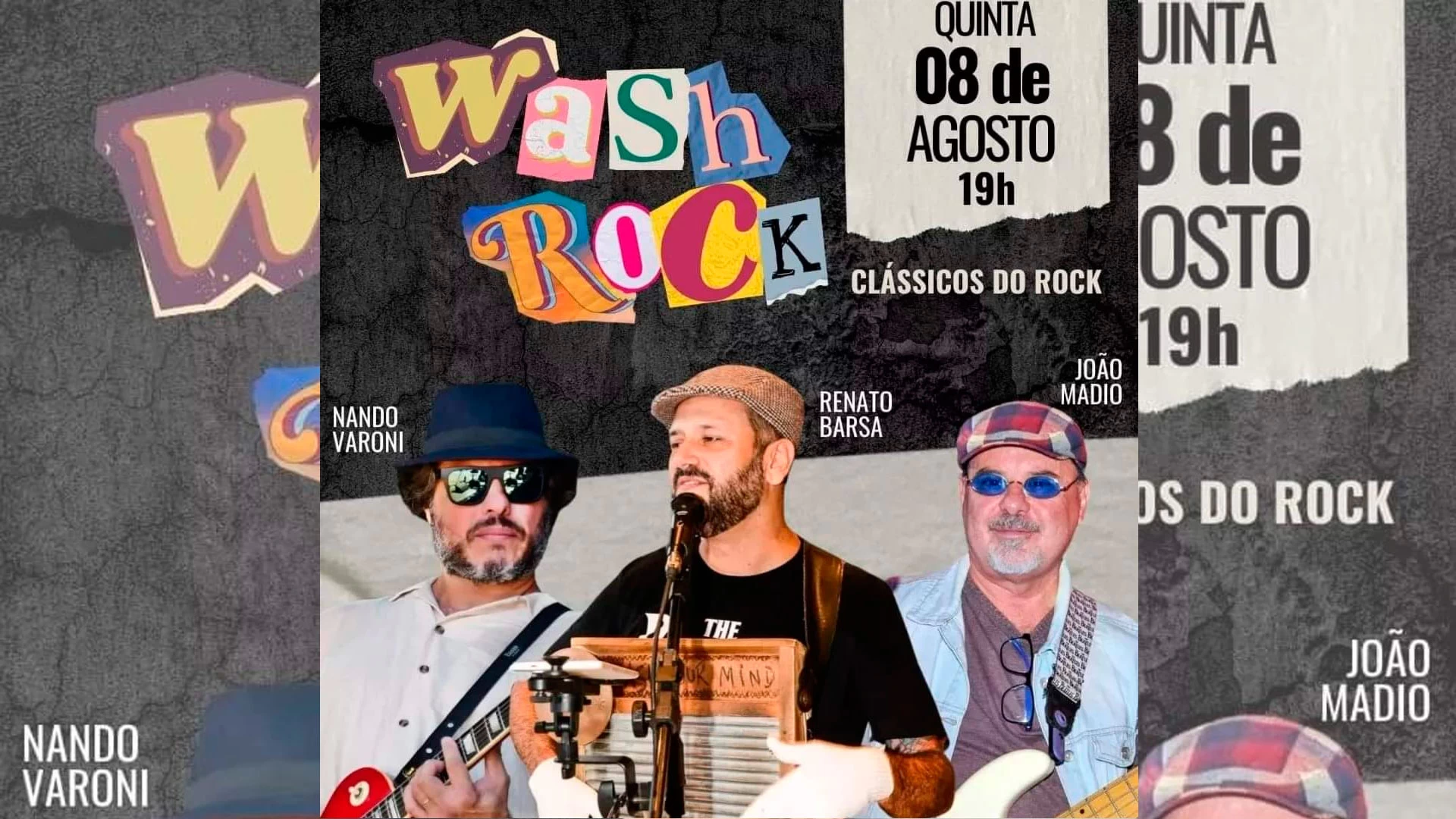 Wash Rock ao vivo!
