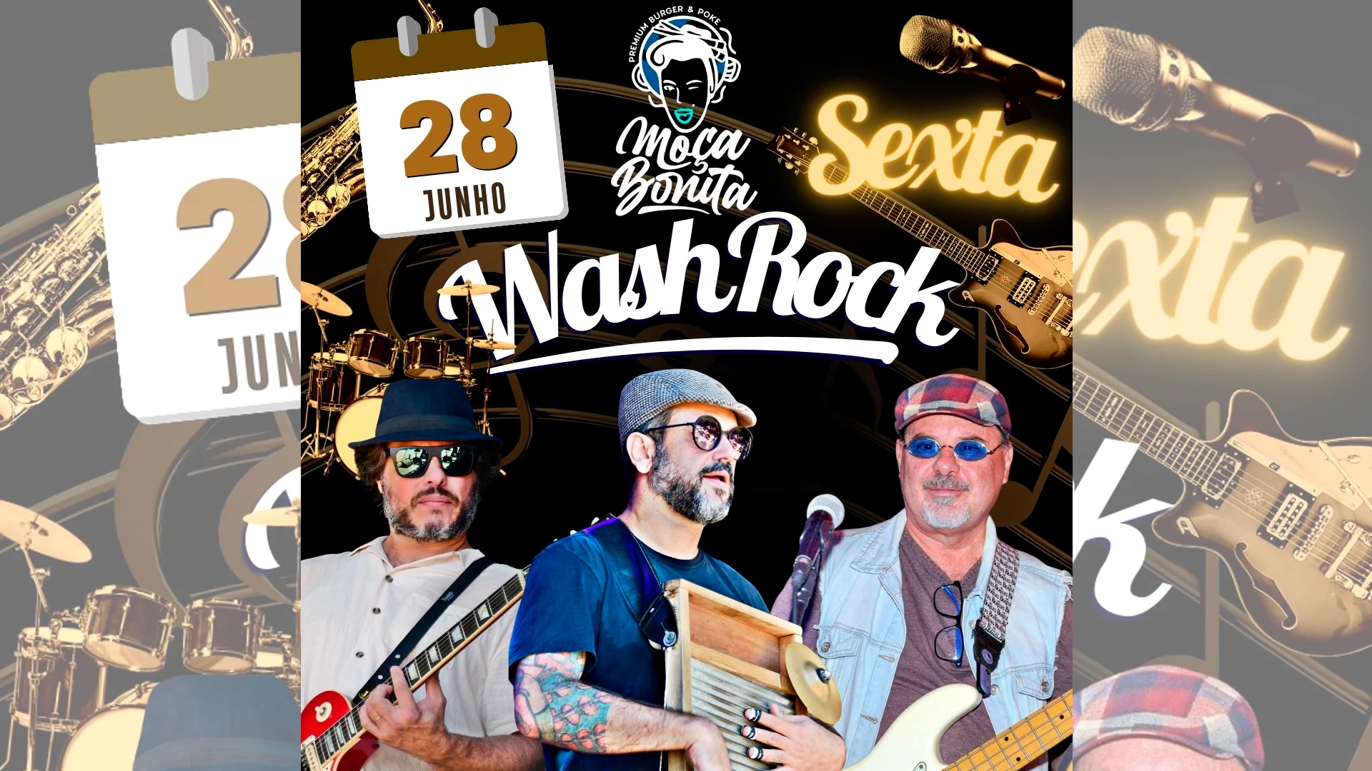 Wash Rock ao vivo!