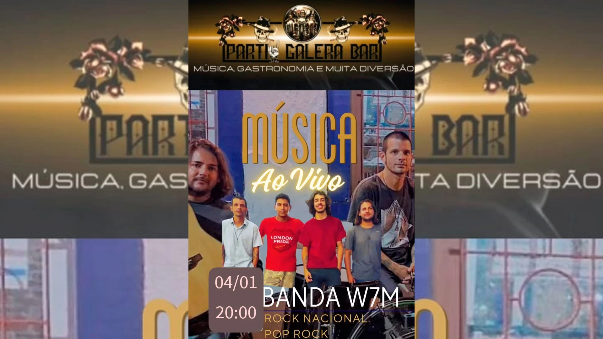 Banda W7M no Partiu Galera Bar