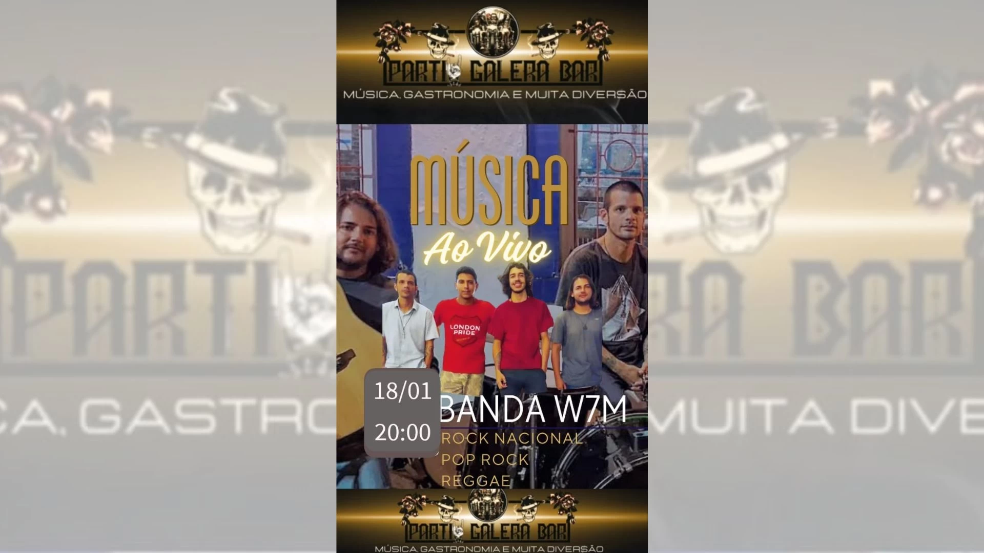Banda W7M no Partiu Galera Bar