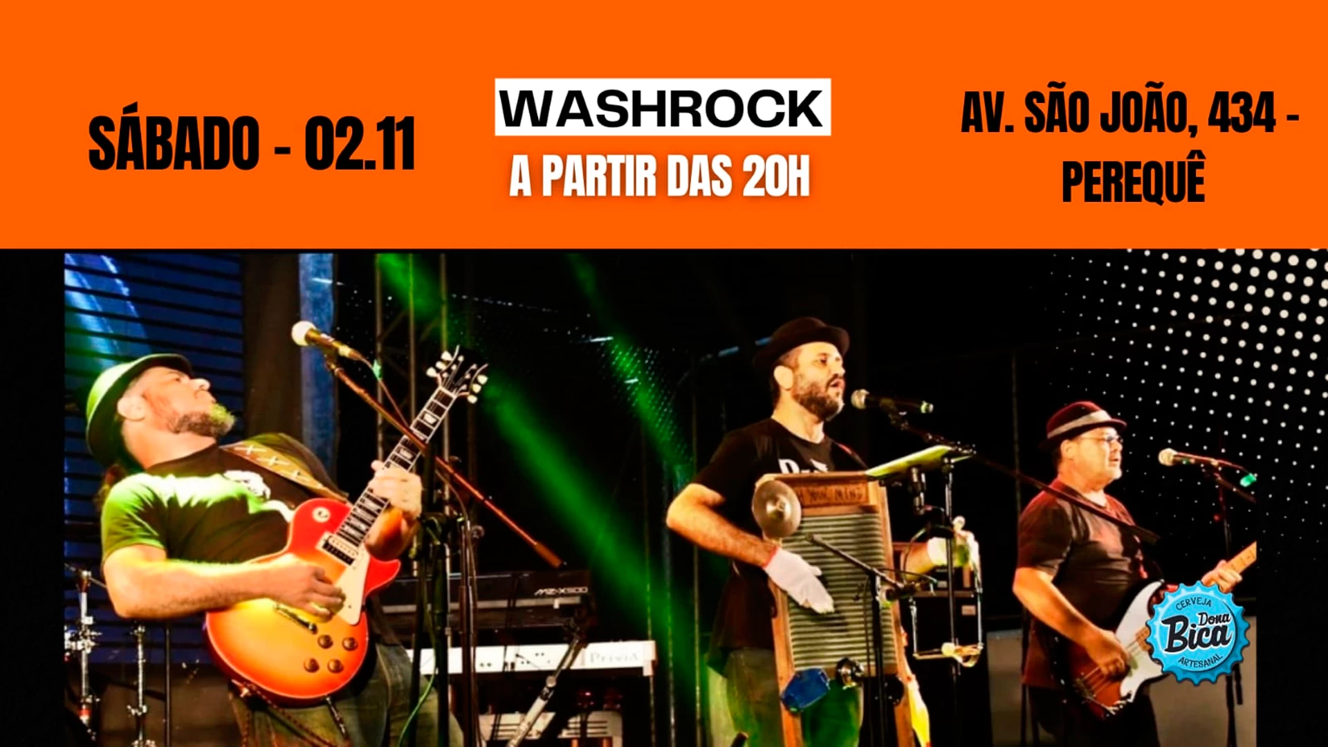 Banda Wash Rock no Dona Bica