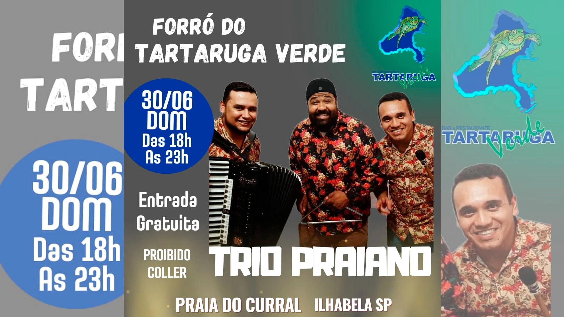 Trio Praiano no Tartaruga Verde