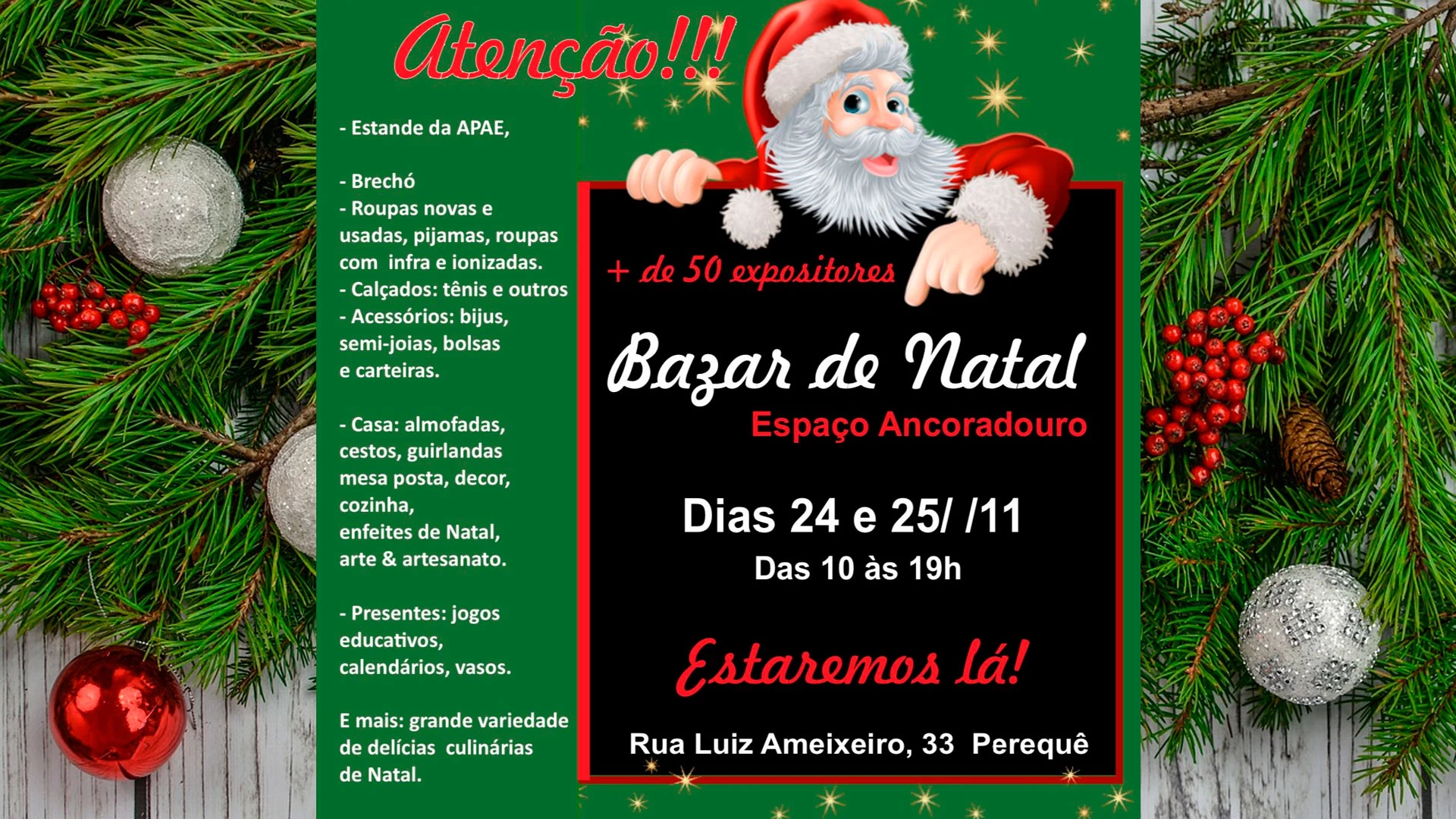 Bazar de Natal Espaço Ancoradouro