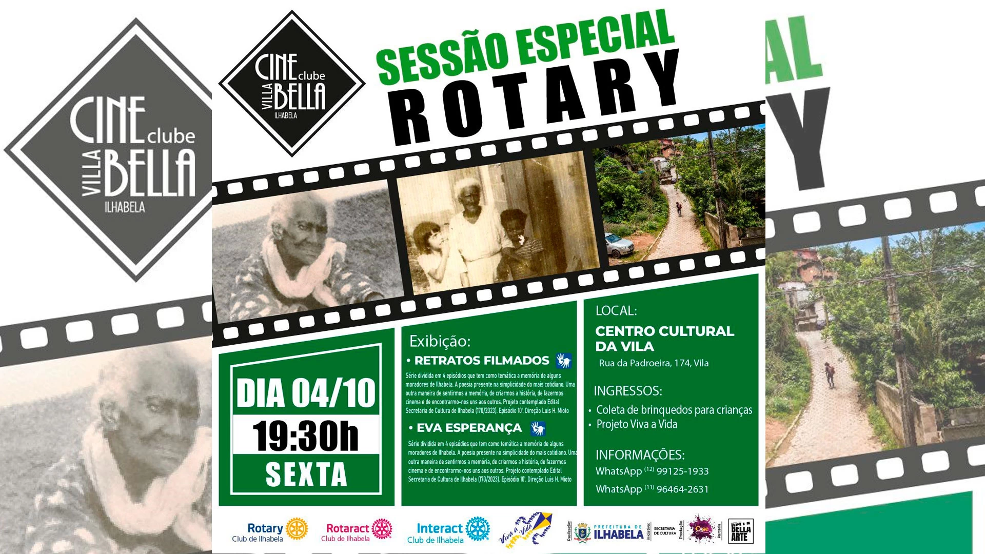 Cinema Solidário para Dia das Crianças