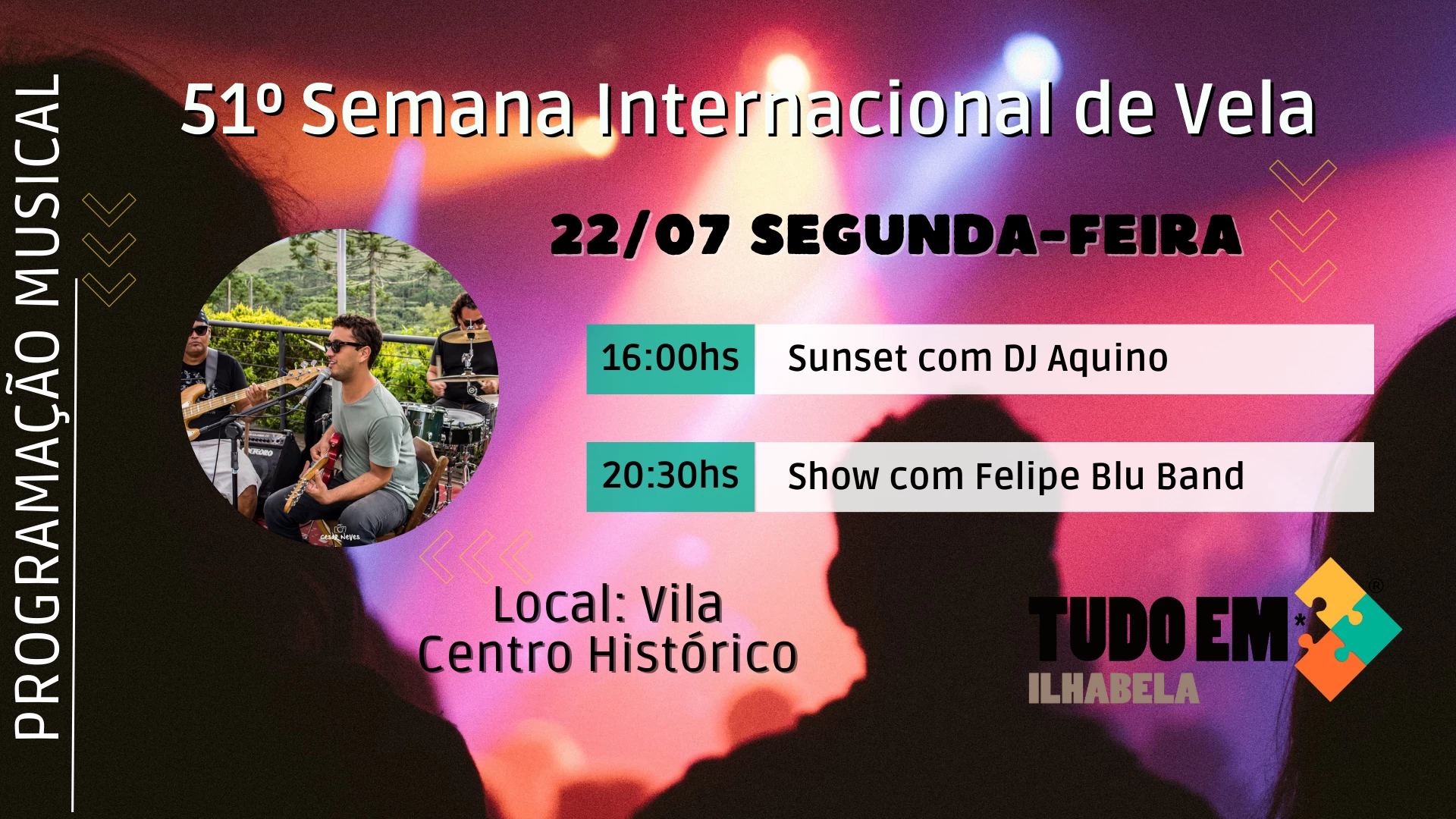 Programação Musical Semana de Vela