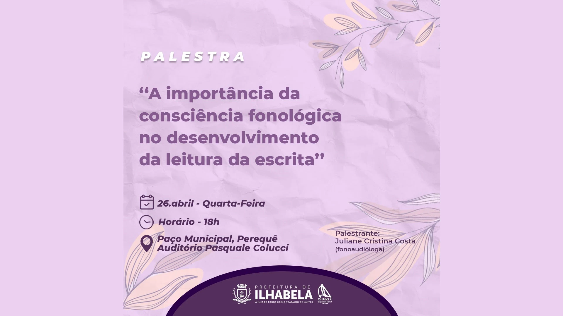 Evento sobre Consciência Fonológica