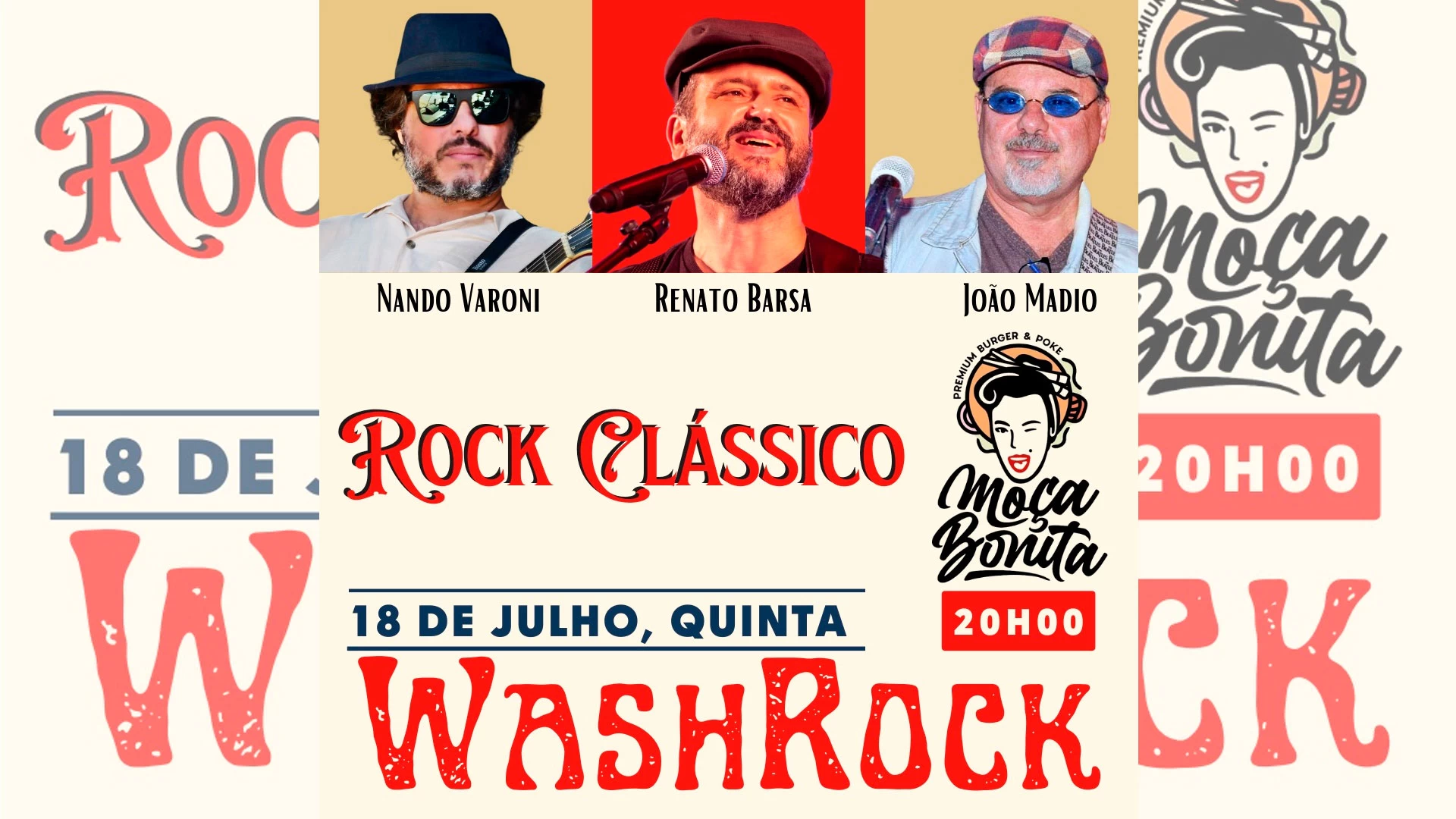 Wash Rock ao vivo!