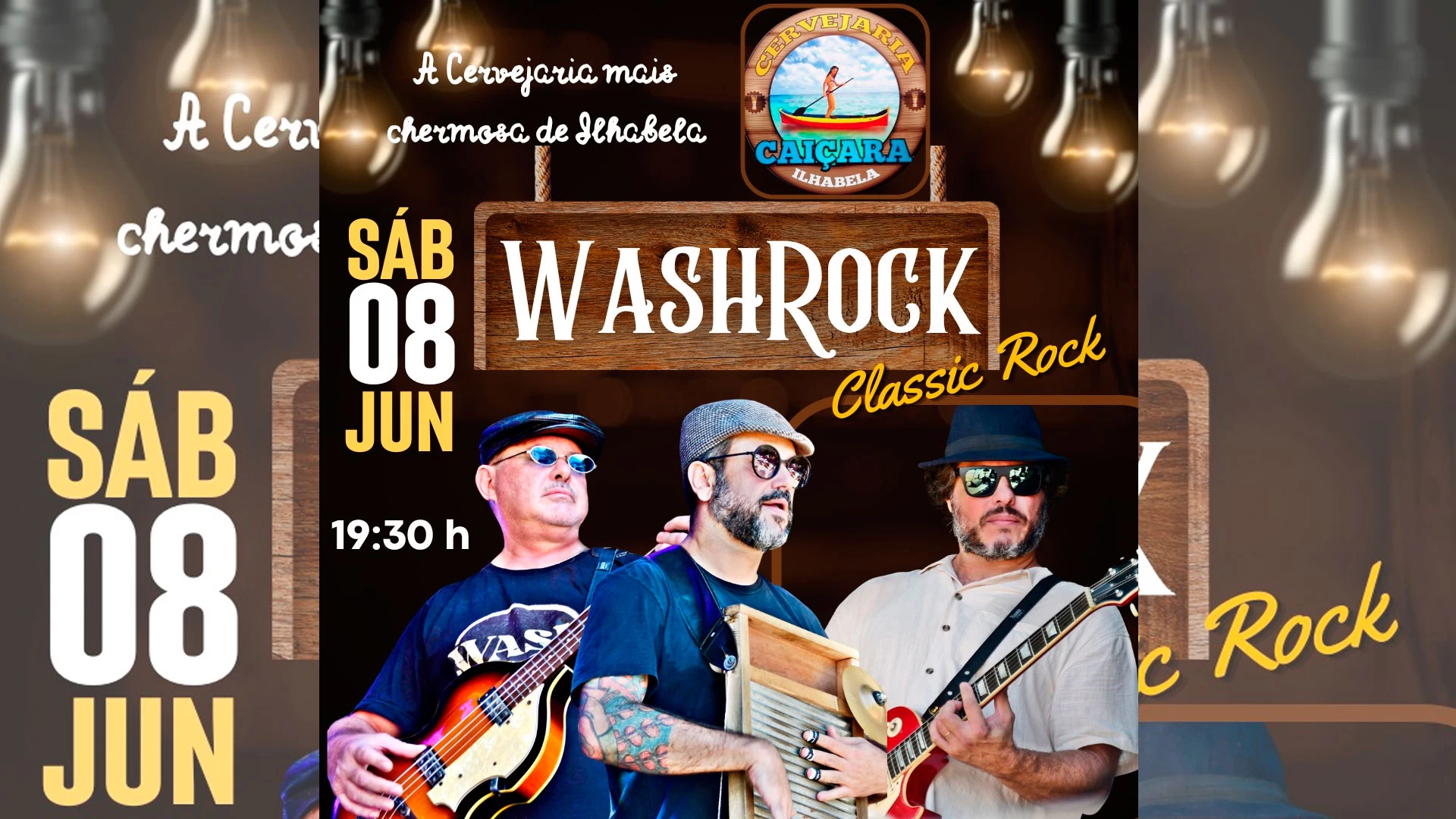 Wash Rock ao vivo!