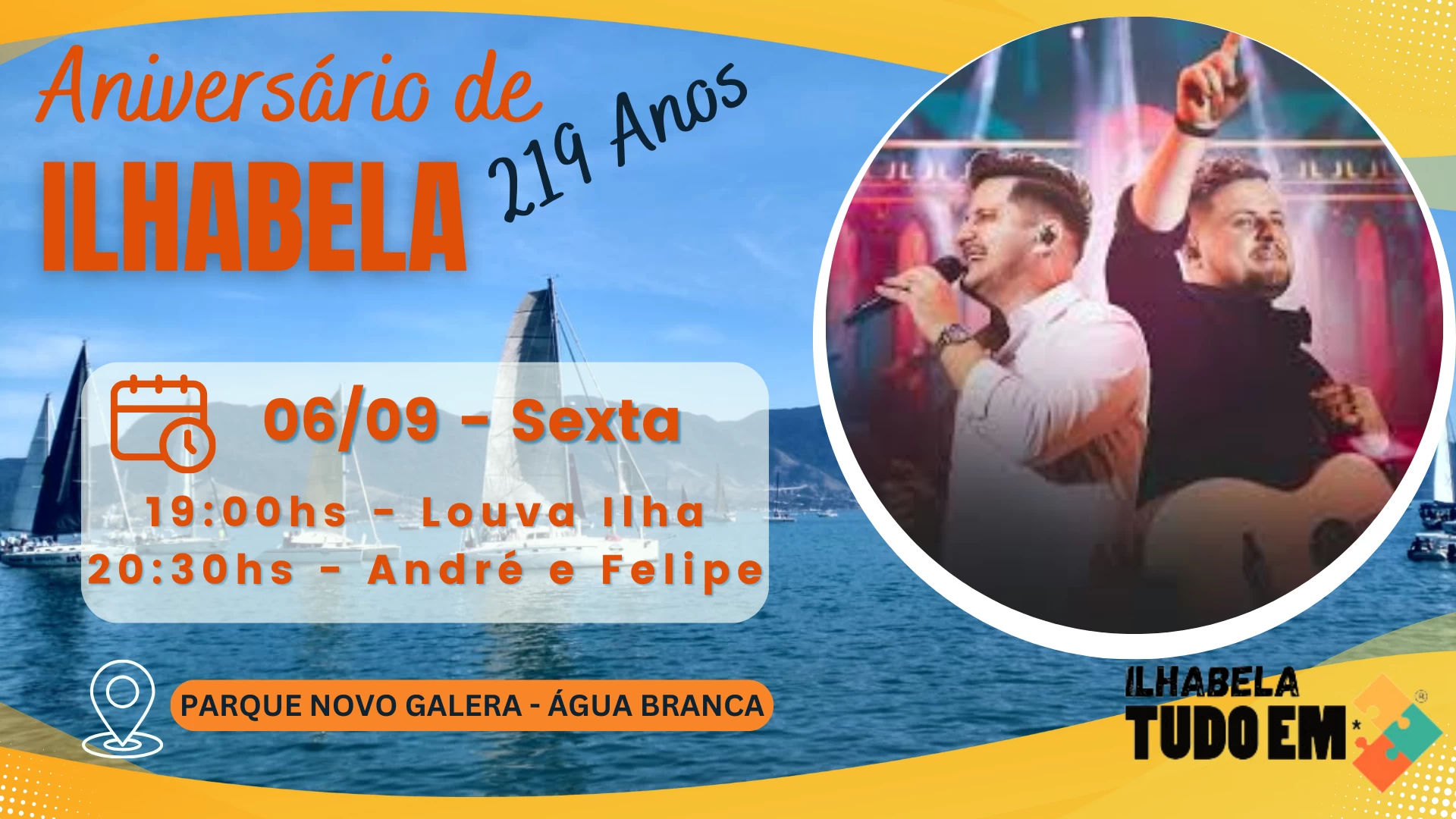 André e Felipe em Ilhabela