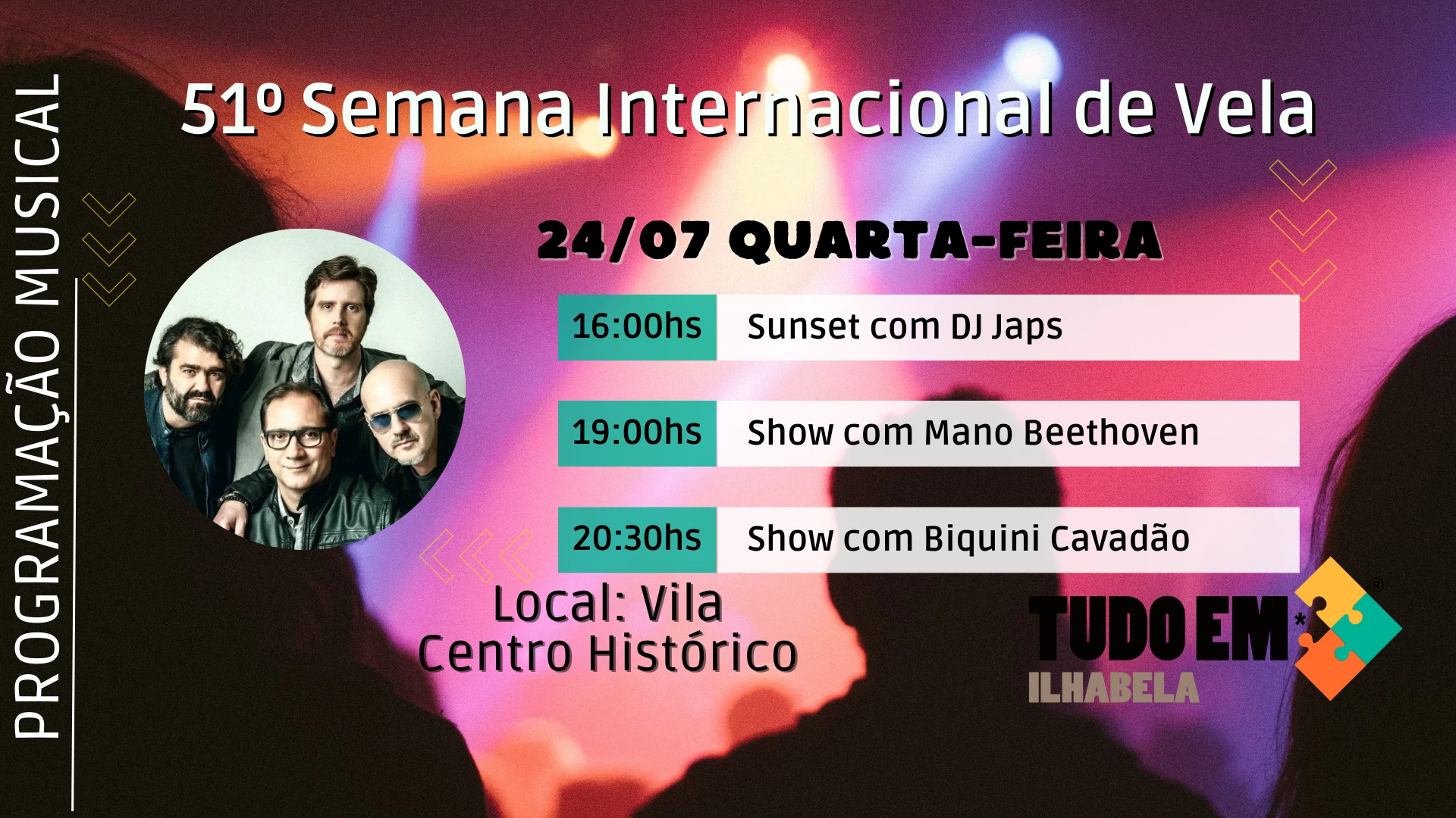 Programação Musical Semana de Vela