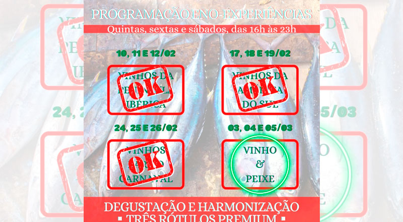 Degustação Tema: Vinho & Peixe
