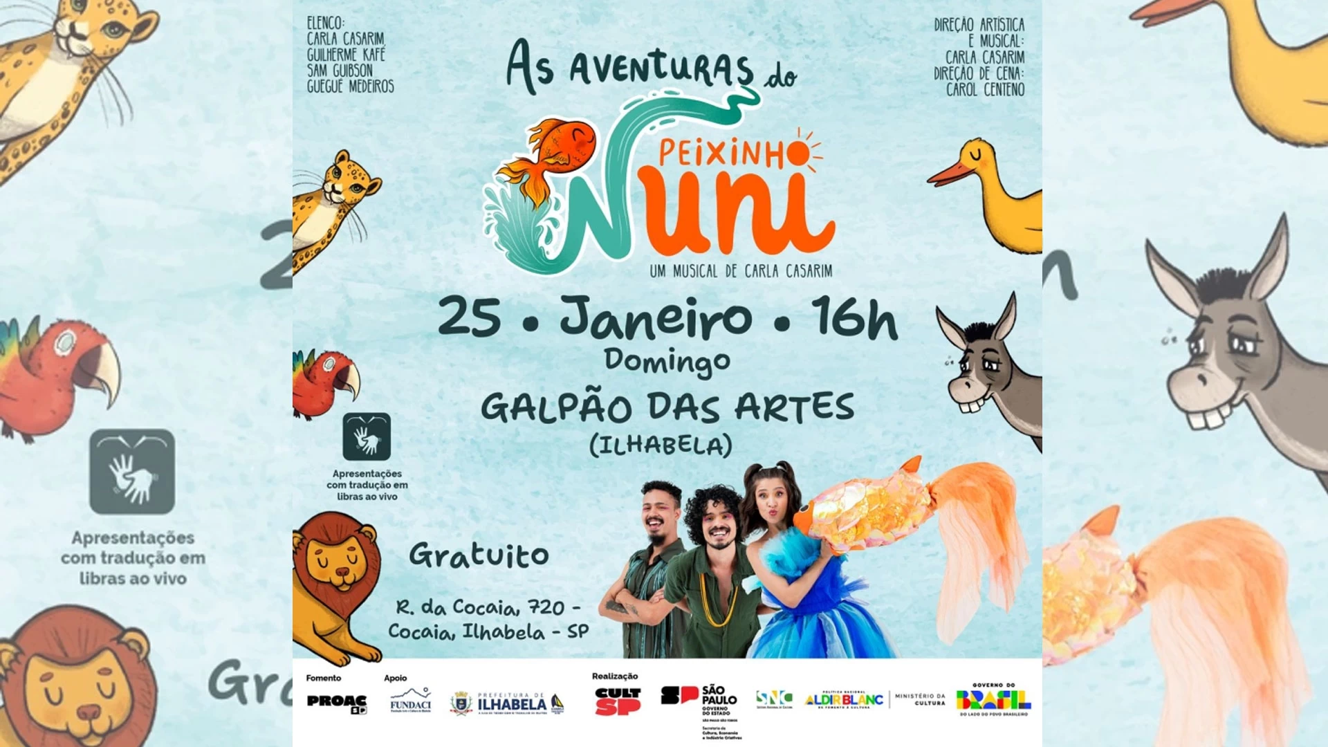 Espetáculo As aventuras do peixinho Nuni
