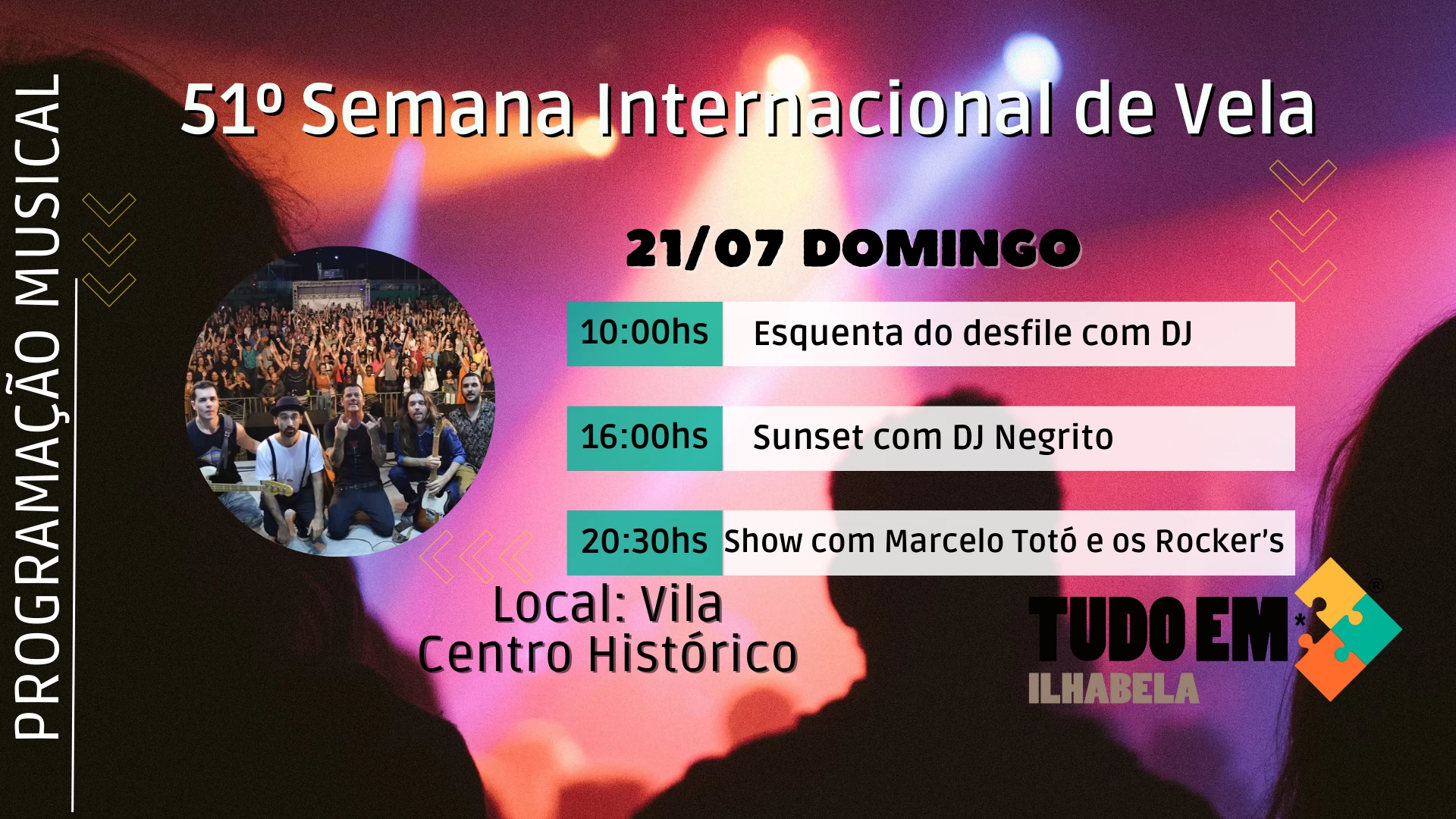 Programação Musical Semana de Vela