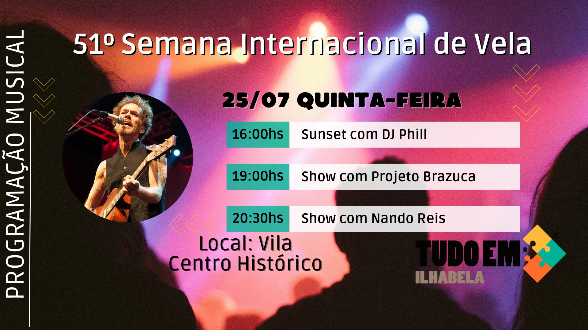 Programação Musical Semana de Vela