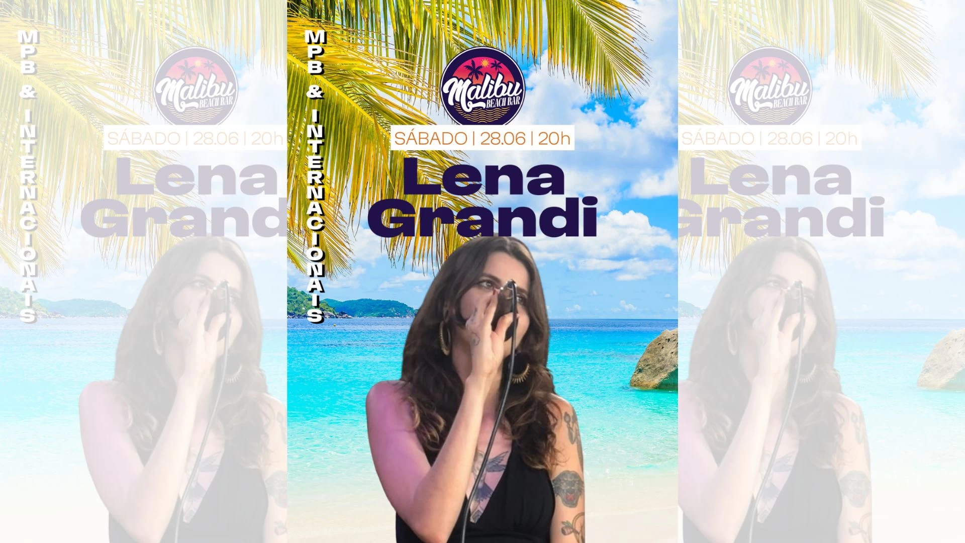 Lena Grandi no Malibu Beach Bar